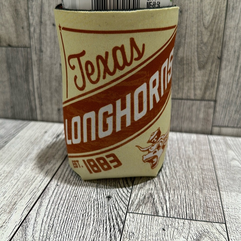 Texas longhorns university water can sleeve cooler